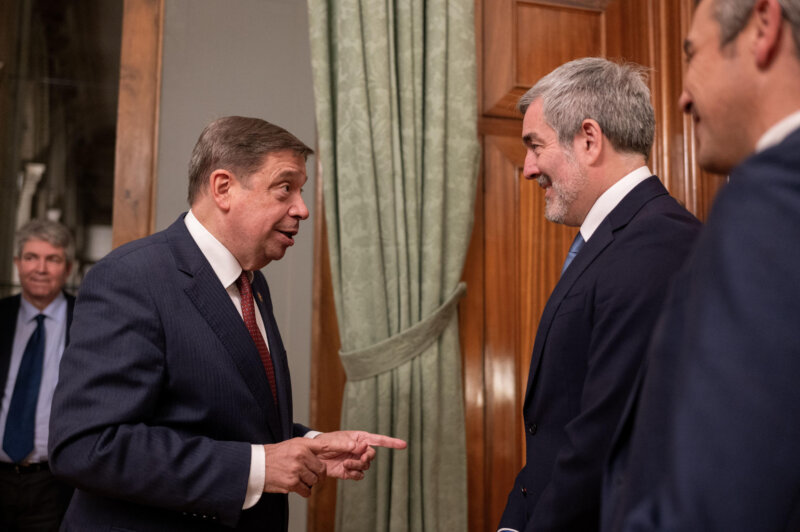 Clavijo traslada al ministro Planas las preocupaciones del sector agrícola canario