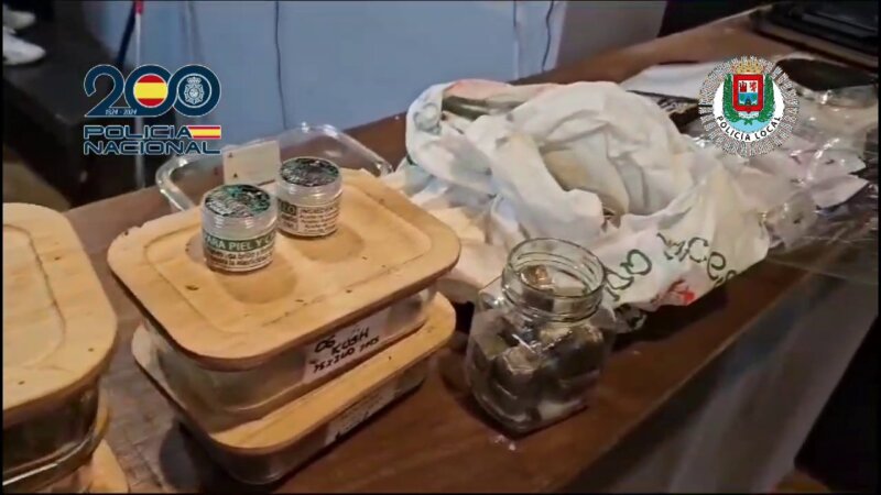 Material incautado por la Policía Nacional