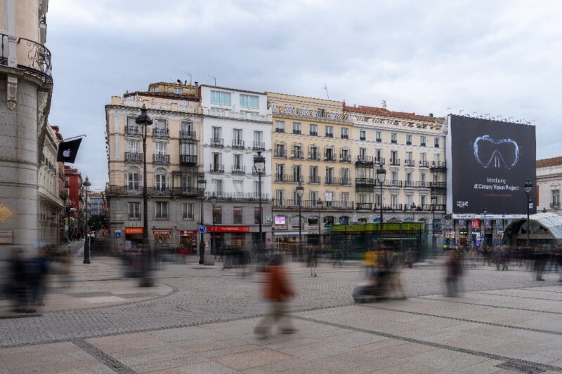 Lona campaña Turismo de Canarias en la Puerta del Sol