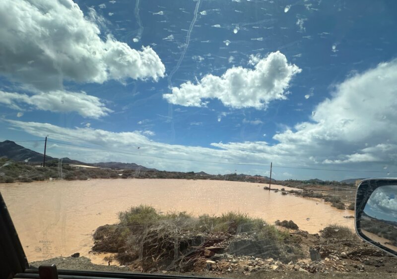 El agua que deja la DANA en Lanzarote 