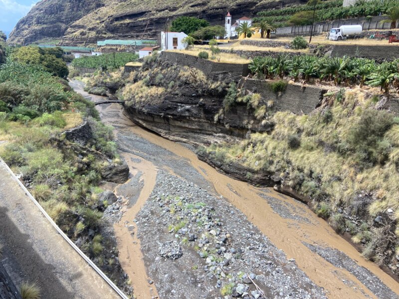 Lluvias en La Palma durante la DANA