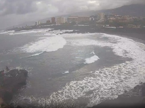 Imagen zona de Punta Brava en el Puerto de La Cruz en el norte de Tenerife. Imagen captada de la webcam Skyline