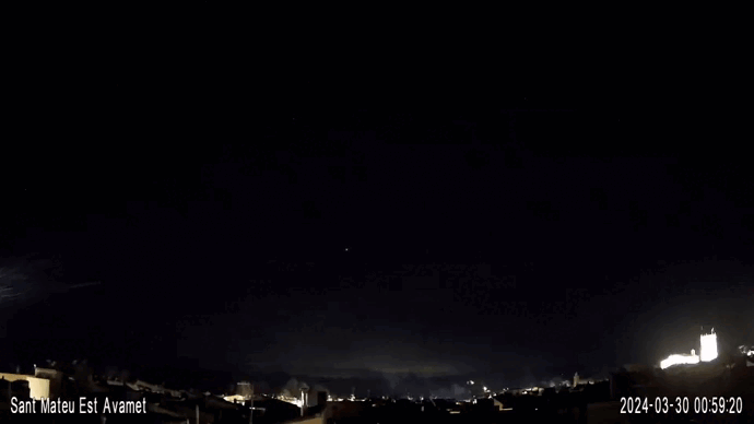 Secuencia del bólido captada por el CSIC