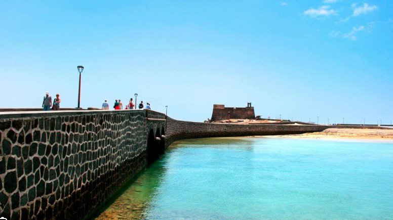 Encuentran un delfín listado varado en la costa de Arrecife en Lanzarote