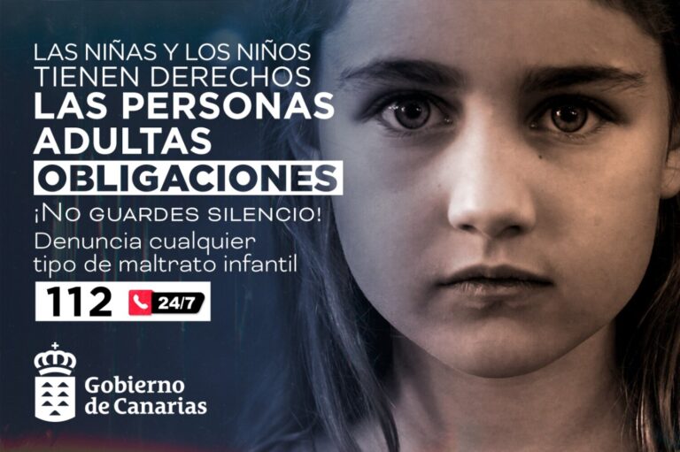 El Gobierno de Canarias pide no guardar silencio ante el maltrato infantil