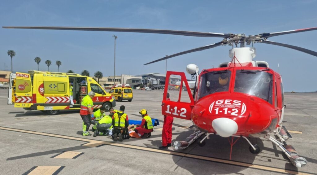 Rescate realizado por el GES. Imagen cedida por el GES / 112 Canarias