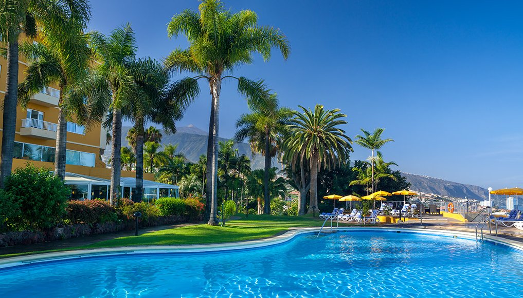 Pernoctaciones en hoteles canarios. Imagen: Hotel Tigaiga, Puerto de la Cruz. Ashotel