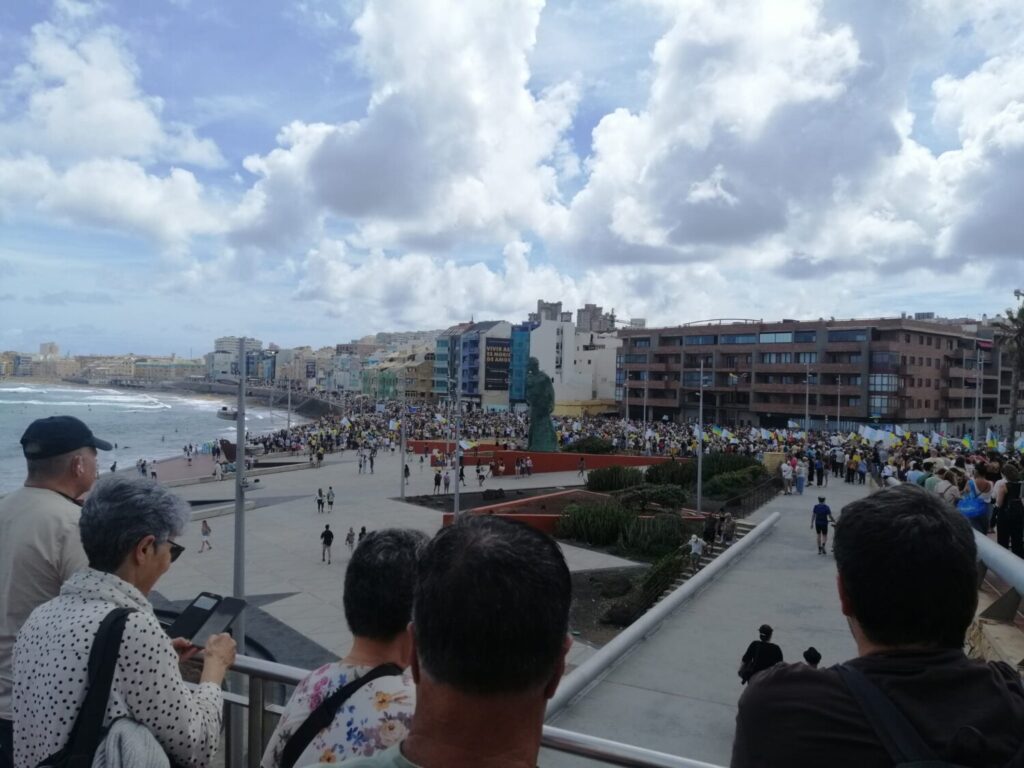 En Las Palmas de Gran Canaria, la manifestación ha comenzado un poco antes de lo esperado