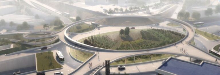 Llega el primer módulo del anillo peatonal de la rotonda de Padre Anchieta