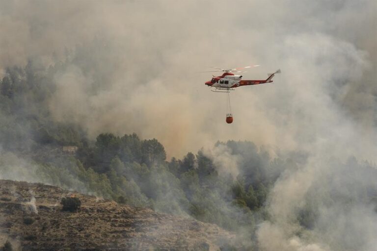 Incendio forestal en Alicante sigue sin ser estabilizado