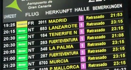 Imagen de archivo de las pantallas de un aeropuerto