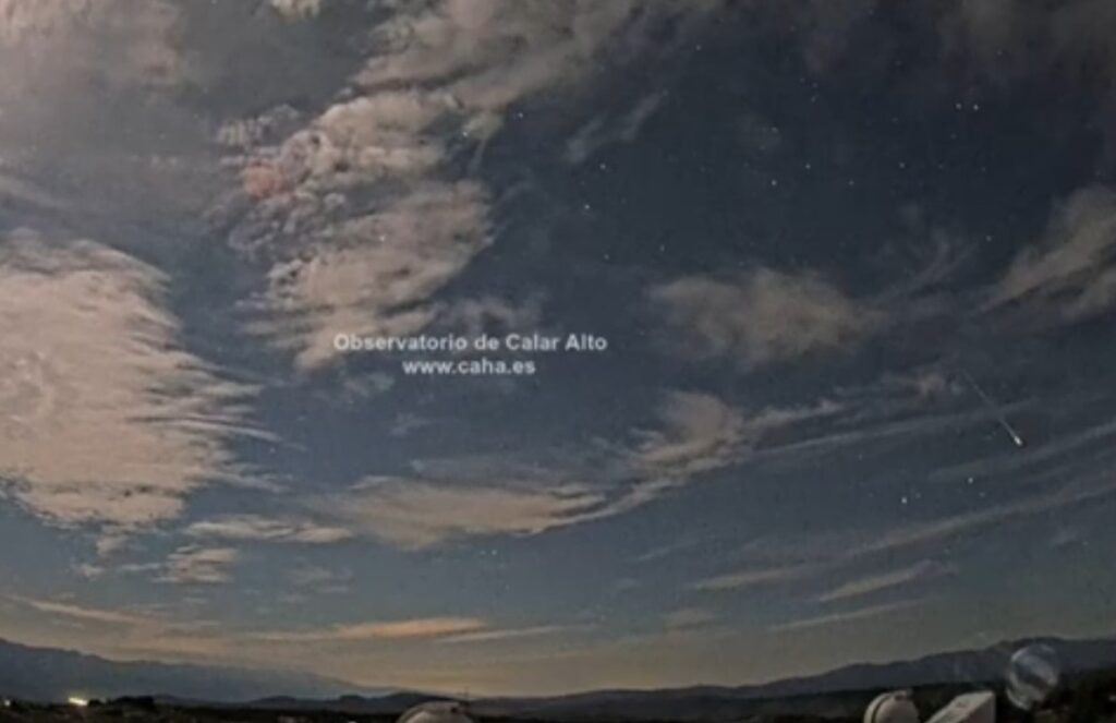 Imagen de la bola de fuego captada por el observatorio de Calar Alto