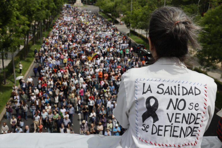 Manifestación en defensa de la sanidad pública en Madrid