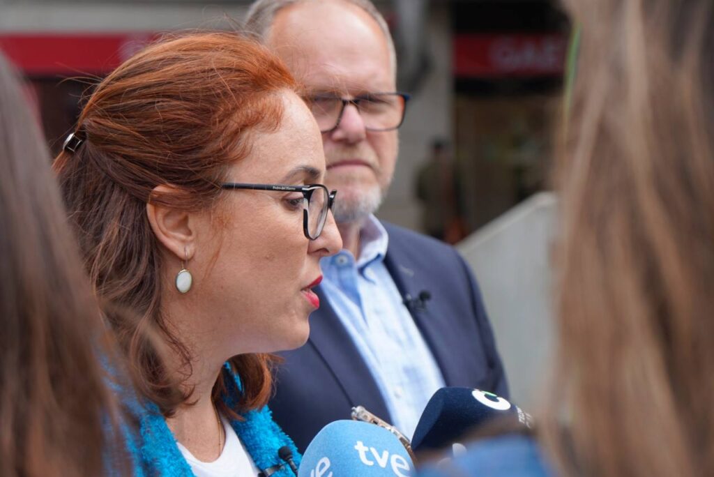 La candidata de Sumar-Nueva Canarias-BC a los comicios al Parlamento Europeo del próximo 9 de junio, Lorena López. Imagen Nueva Canarias