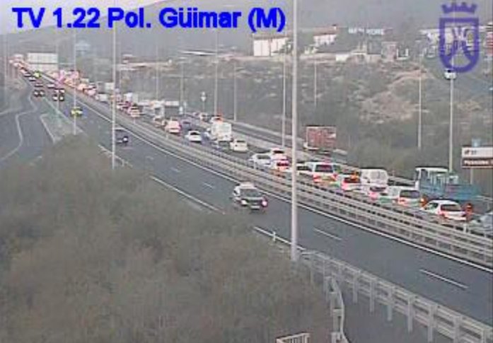 Accidente en la TF-1 a la altura de Güímar