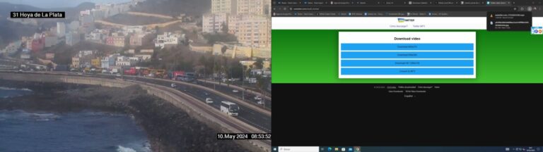 Incendio de un camión en el Túnel de la Laja, en Gran Canaria