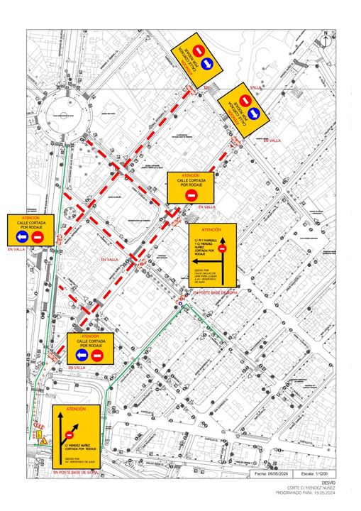 Cortes de tráfico en Santa Cruz de Tenerife