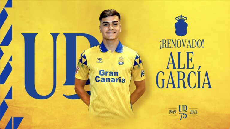 La UD Las Palmas amplía el contrato del delantero Ale García hasta 2027