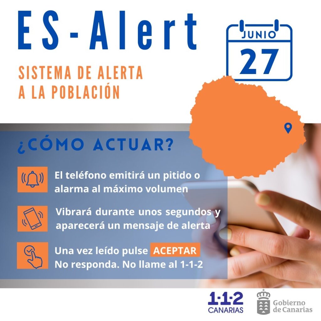 La Gomera prueba este jueves el sistema de aviso de emergencias ES-Alert