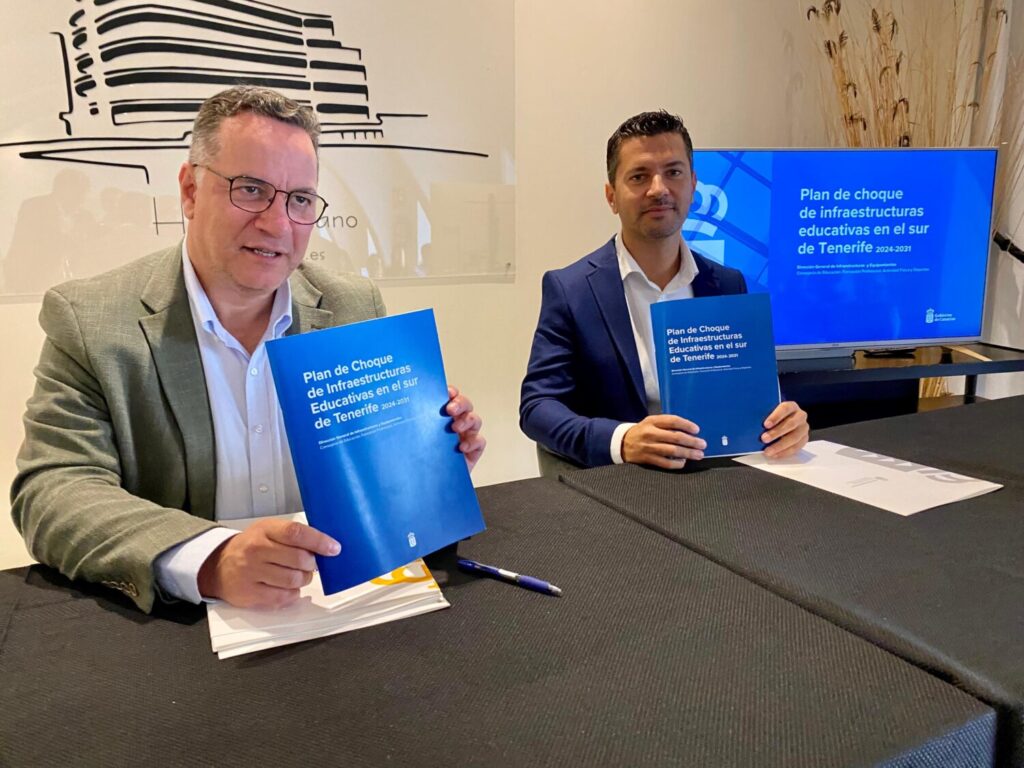 El consejero de Educación, Poli Suárez, ha presentado un ambicioso plan para mejorar las infraestructuras educativas del sur de Tenerife
