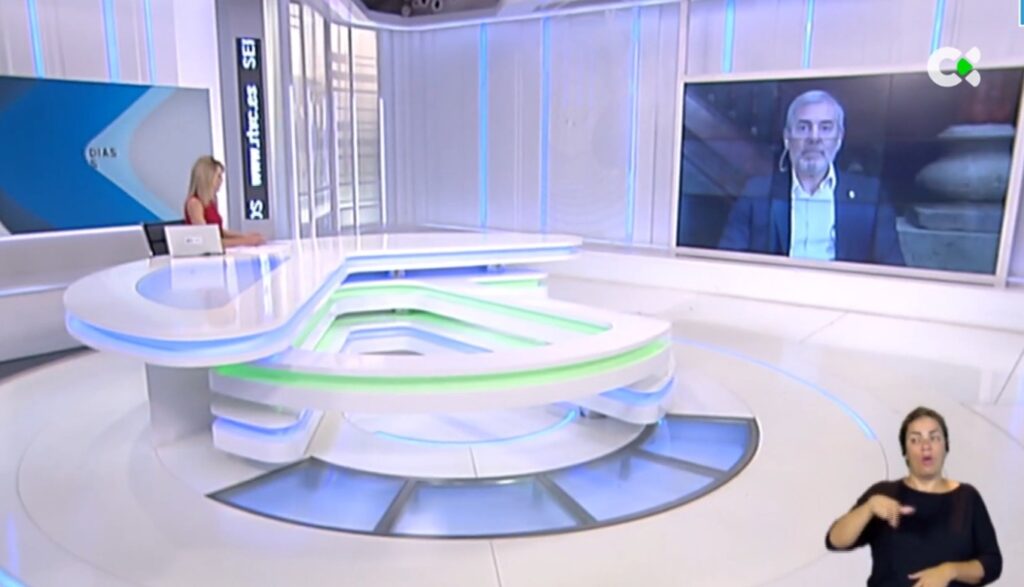 Imagen de la entrevista a Fernando Clavijo en Buenos Días Canarias de Televisión Canaria 