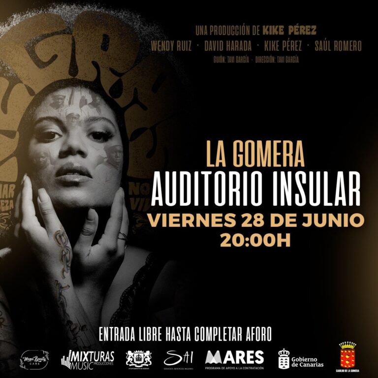 El Auditorio Insular de La Gomera acoge este viernes el musical ‘Negras’ de Kike Pérez