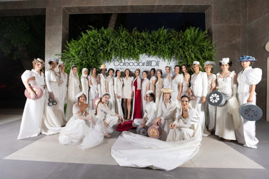 Materiales reciclados y tejidos 3D para inaugurar la pasarela Bridal de Gran Canaria Moda CálidaColección Bridal presentada en Moda Cálida. Foto Cabildo de Gran Canaria 