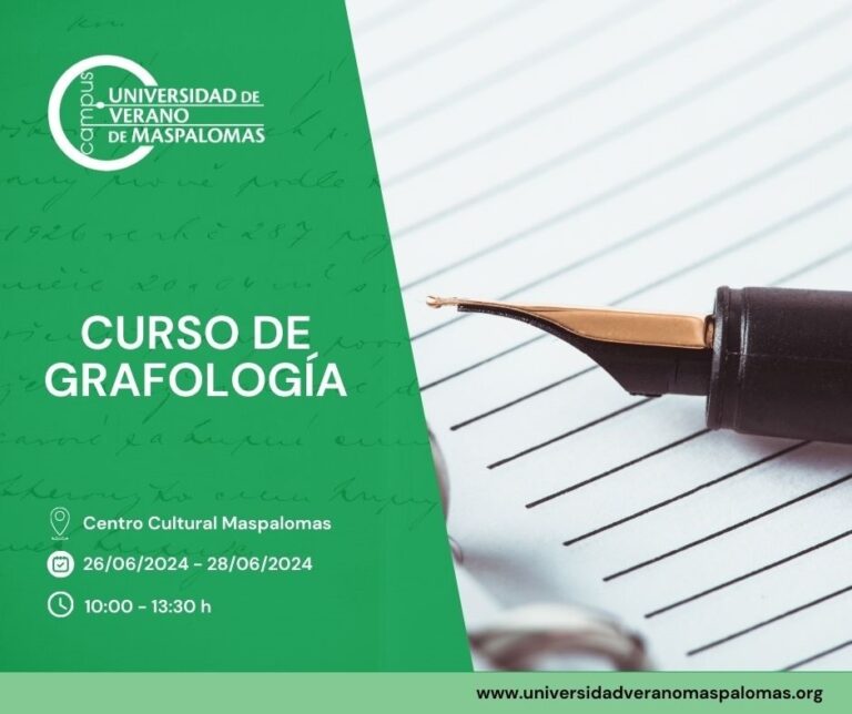 La Universidad de Verano de Maspalomas analizará las herramientas de la Grafología
