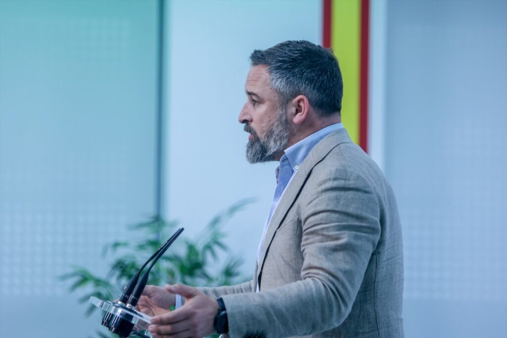 Vox amenaza al PP con romper pactos. Imagen: El presidente de Vox, Santiago Abascal. Europa Press