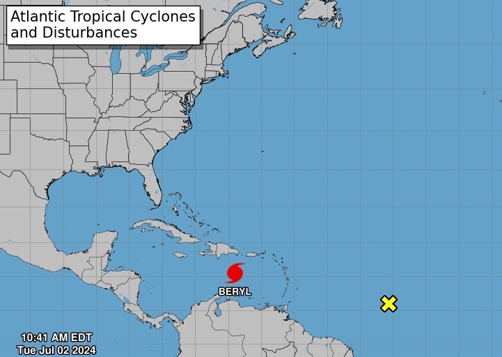 El huracán ‘Beryl’ se acercará a Jamaica el miércoles con vientos sostenidos de 260 kilómetros por hora