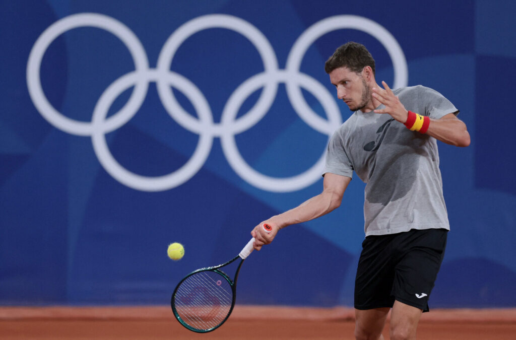  Entrenamiento de Carreño Busta antes de los Juegos /23 de julio de 2024/REUTERS/Claudia Greco