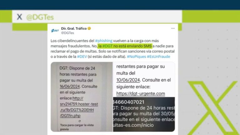 Alerta, una nueva ciberestafa en forma de SMS de la DGT
