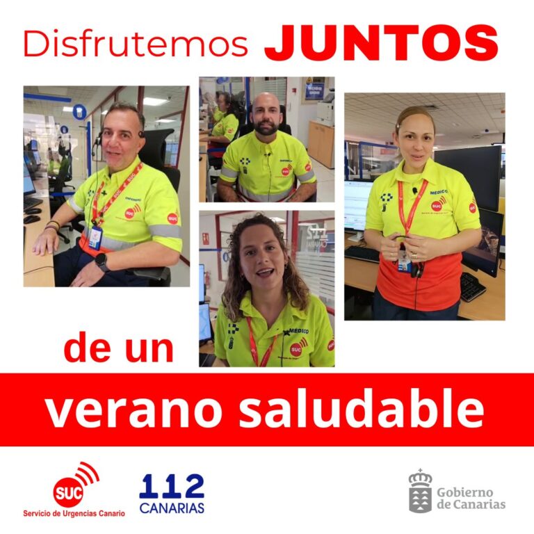 El Servicio de Urgencias Canario (SUC) lanza una campaña en redes sociales con consejos para un verano sin sobresaltos