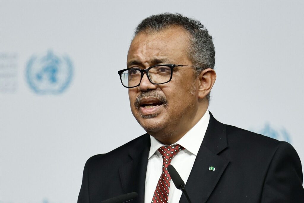 Viruela del Mono16 de octubre de 2022, Berlín: El Director General de la Organización Mundial de la Salud (OMS), Tedros Adhanom Ghebreyesus, habla en la ceremonia de apertura de la 14.ª Cumbre Mundial de la Salud. Foto: Carsten Koall/dpa (Foto de ARCHIVO) 16/10/2022 SOLO PARA USO EN ESPAÑA