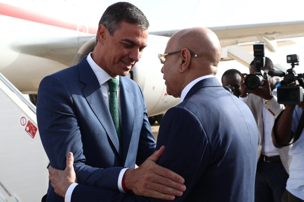  Imagen de archivo de Pedro Sánchez en su último viaje a Mauritania. Moncloa.