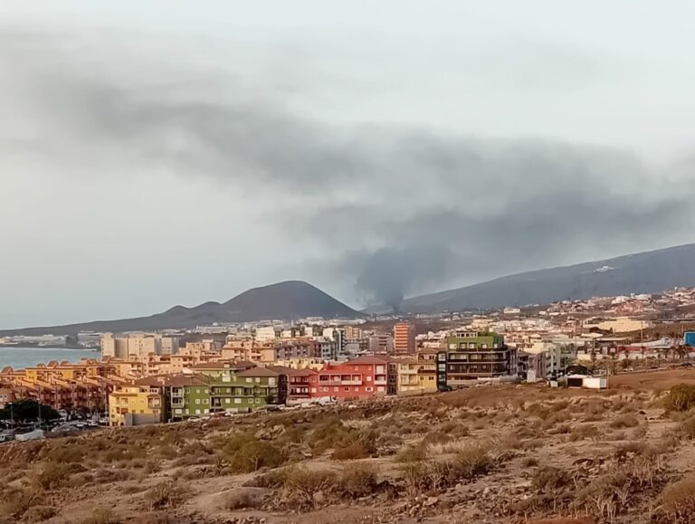 Controlado el incendio en un vivero de Güímar, Tenerife