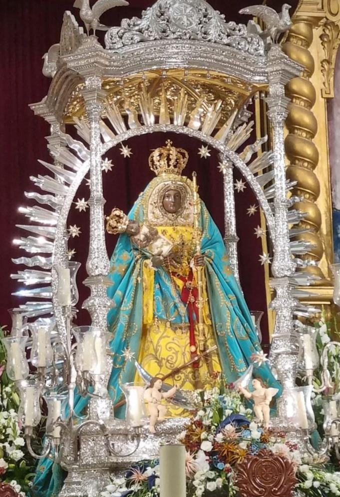 Imagen de la Virgen de La Candelaria. Fiestas de agosto 2024. Foto RTVC