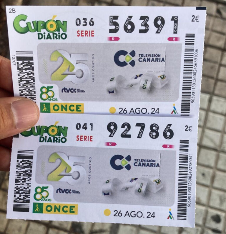 El cupón de la ONCE por el 25 aniversario de Televisión Canaria reparte miles de euros en el archipiélago