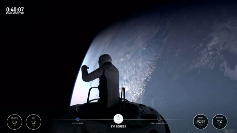 La tripulación de SpaceX-Polaris realiza el primer paseo espacial privado a más de 700 km de la Tierra