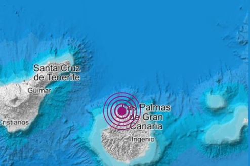 Un terremoto de magnitud 3,8 se siente en Gran Canaria