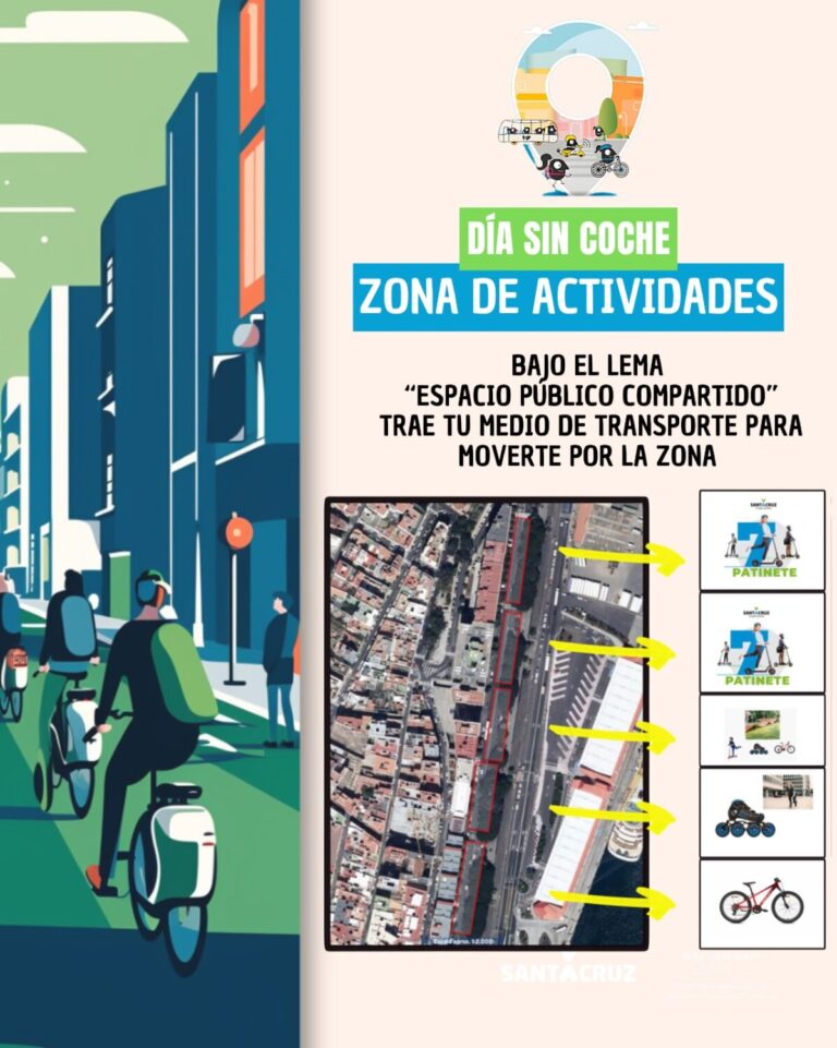 Santa Cruz de Tenerife se llena de ciclistas en el ‘Día sin coche’