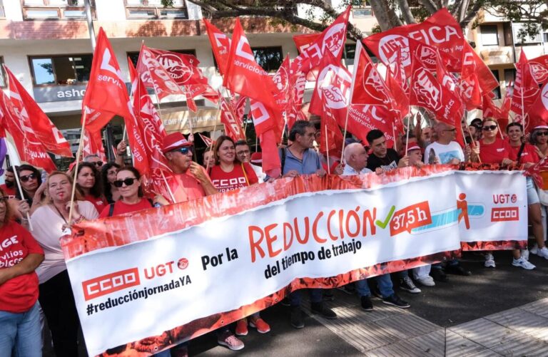 Concentraciones por la reducción de la jornada laboral a 37,5 horas
