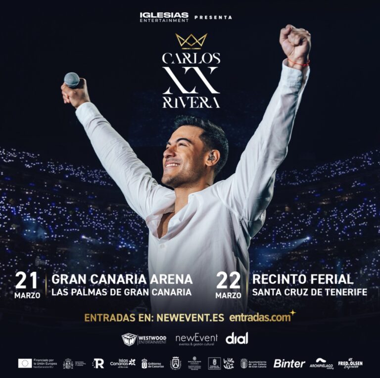 Carlos Rivera celebra en Tenerife y Gran Canaria sus 20 años en la música