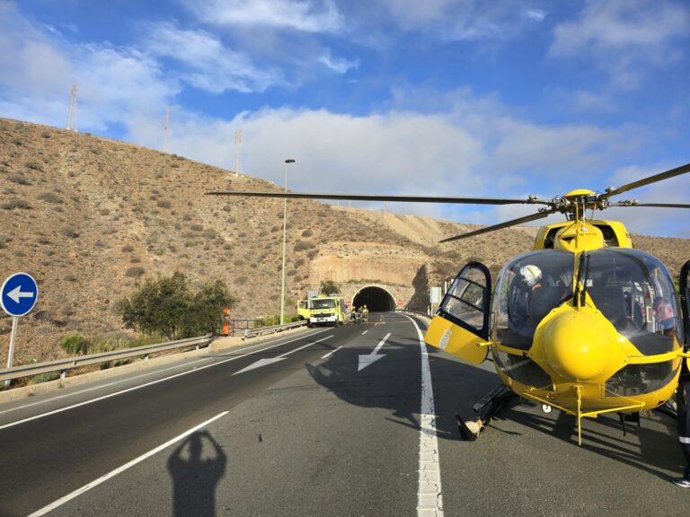 En estado crítico tras un accidente de tráfico en Mogán