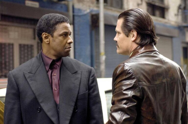 Denzel Washington y Russell Crowe en ‘American gangster’, un thriller basado en hechos reales