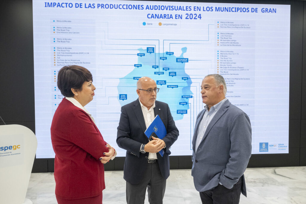 Gran Canaria cierra 2024 con cifras históricas en producciones audiovisuales. Antonio Morales, presidente del Cabildo de Gran Canaria, durante la presentación del Balance de Producciones Audiovisuales en Gran Canaria 2024/ David Delfour - Cabildo de Gran Canaria.