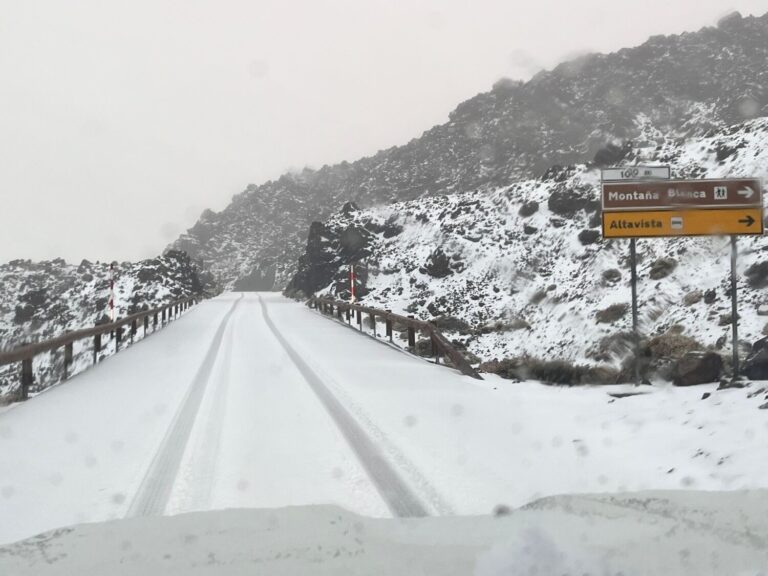Prealerta por nevadas en Tenerife, Gran Canaria y La Palma