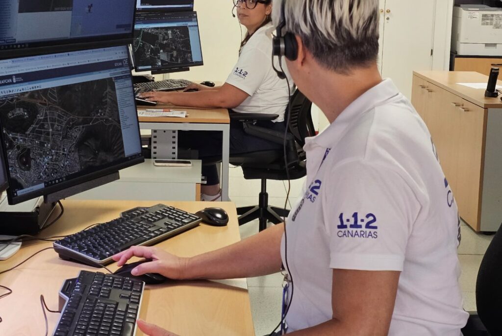 Tres afectados en el incendio de una vivienda en Santa Lucía de Tirajana.Imagen de archivo del 112 Canarias. 