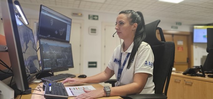 Fallecido en el Charco del Tancón. Sala operativa del 1-1-2 Canarias. Imagen 1-1-2 Canarias