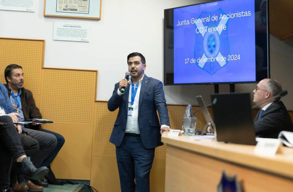 El consejero y segundo máximo accionista del CD Tenerife, Rayco García. Imagen de recurso EFE